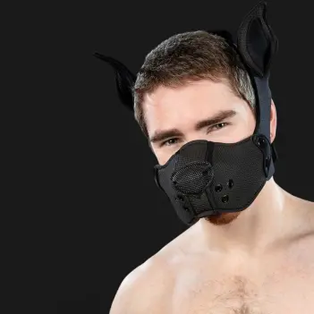 Mr S Leather K9 Muzzle Kit Black | Puppy Play Néoprène