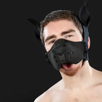 Mr S Leather K9 Muzzle Kit Black | Puppy Play Néoprène
