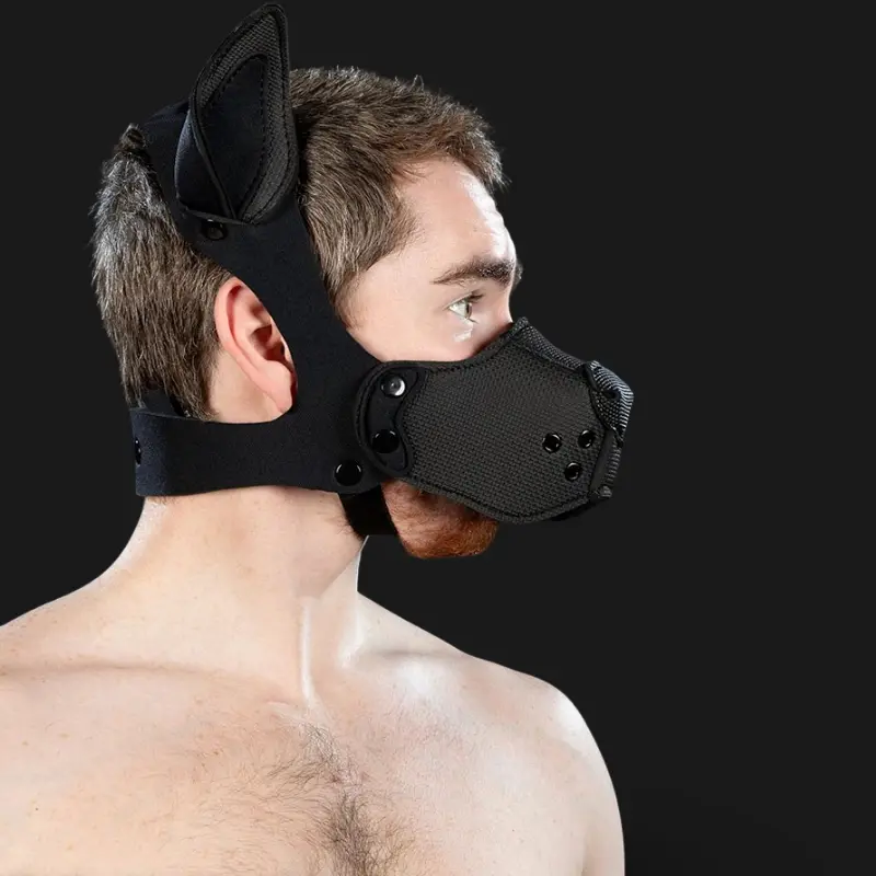 Mr S Leather K9 Muzzle Kit Black | Puppy Play Néoprène