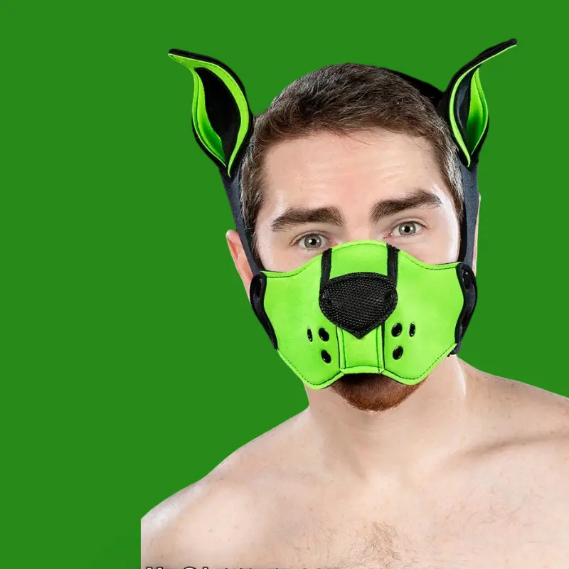Mr S Leather K9 Muzzle Kit Lime – Kit Puppy Néoprène