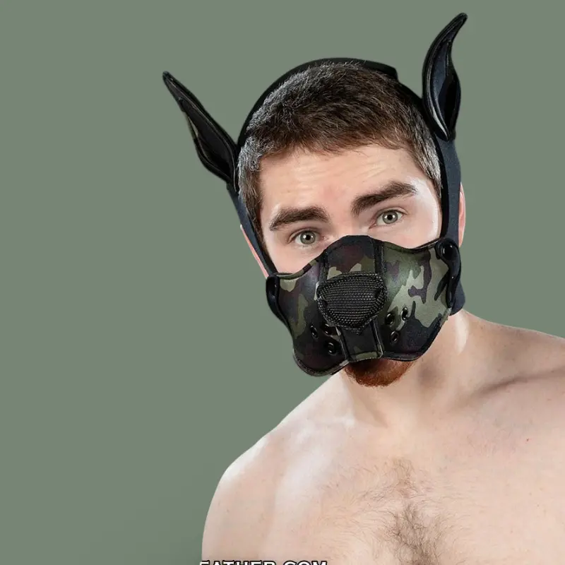 Mr S Leather K9 Muzzle Kit Camo | Puppy Play Néoprène