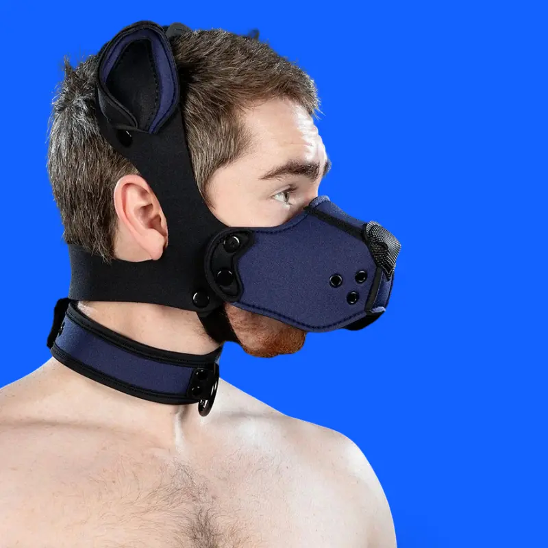 Kit muselière puppy K9 néoprène Mr S Leather, Navy | Dark-Ink