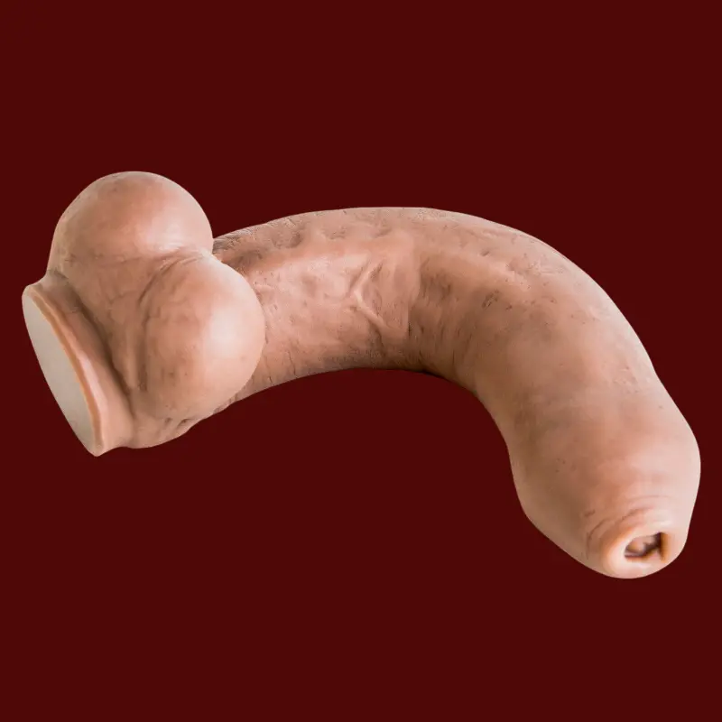 Dildo réaliste Firehose Hankey's Toys, non circoncis, 29 cm | Dark-Ink