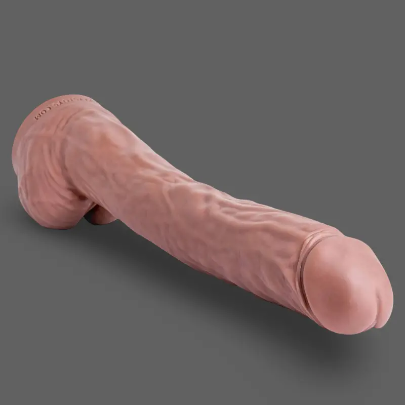 Hankey's Toys Long John Dildo, 13.25" insertable depth play | Dark-Ink