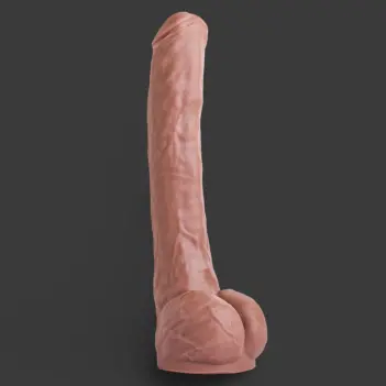 Hankey's Toys Long John Dildo, 13.25" insertable depth play | Dark-Ink