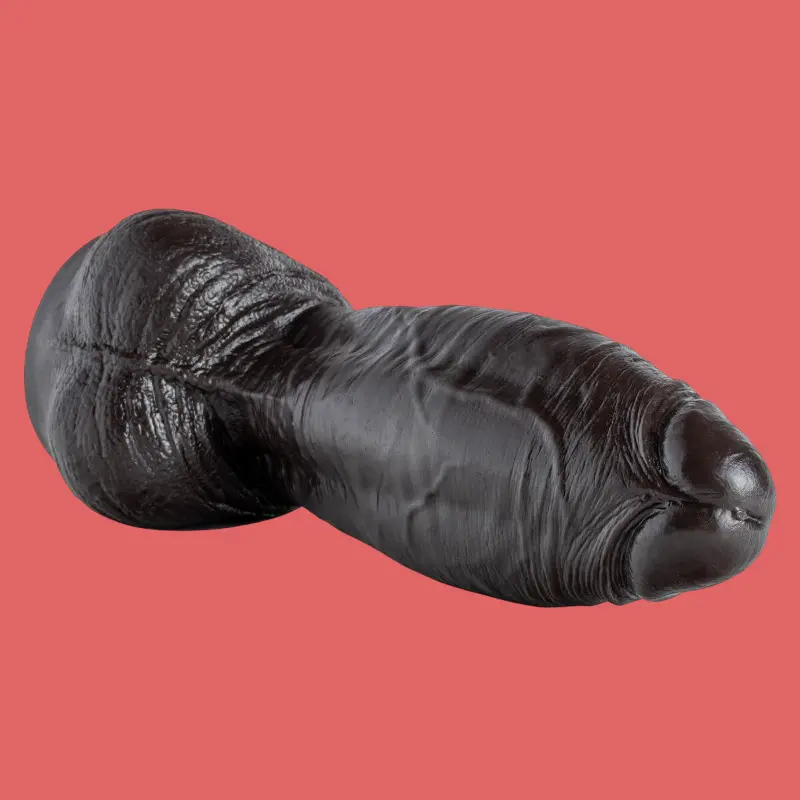 Hankey's Toys Atlas Dildo, hybrid lifecast bulbous mid | Dark-Ink