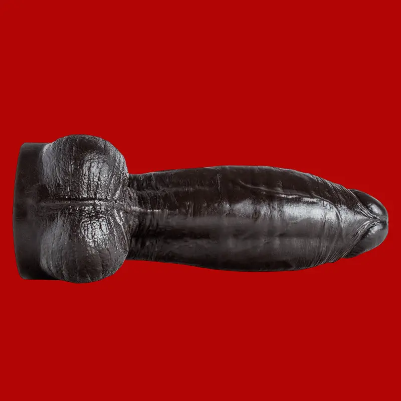 Hankey's Toys Atlas Dildo, hybrid lifecast bulbous mid | Dark-Ink