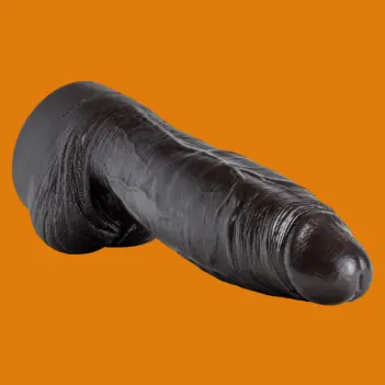 Hankey's Toys Atlas Dildo, hybrid lifecast bulbous mid | Dark-Ink
