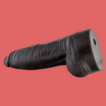 Hankey's Toys Atlas Dildo, hybrid lifecast bulbous mid | Dark-Ink