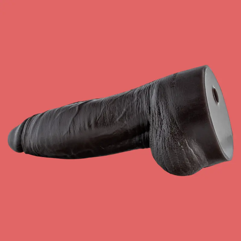 Hankey's Toys Atlas Dildo, hybrid lifecast bulbous mid | Dark-Ink