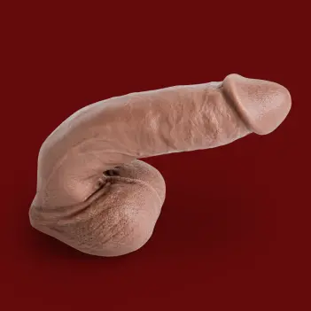 Hankey's Toys Rentman Realistic Dildo, Small to XXXL | Dark-Ink
