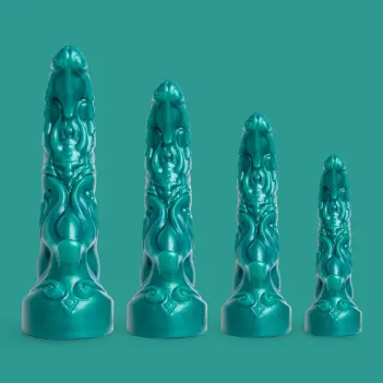 Hankey's Toys Oni Fantasy-Dildo, Basisprofil, 4 Größen | Dark-Ink
