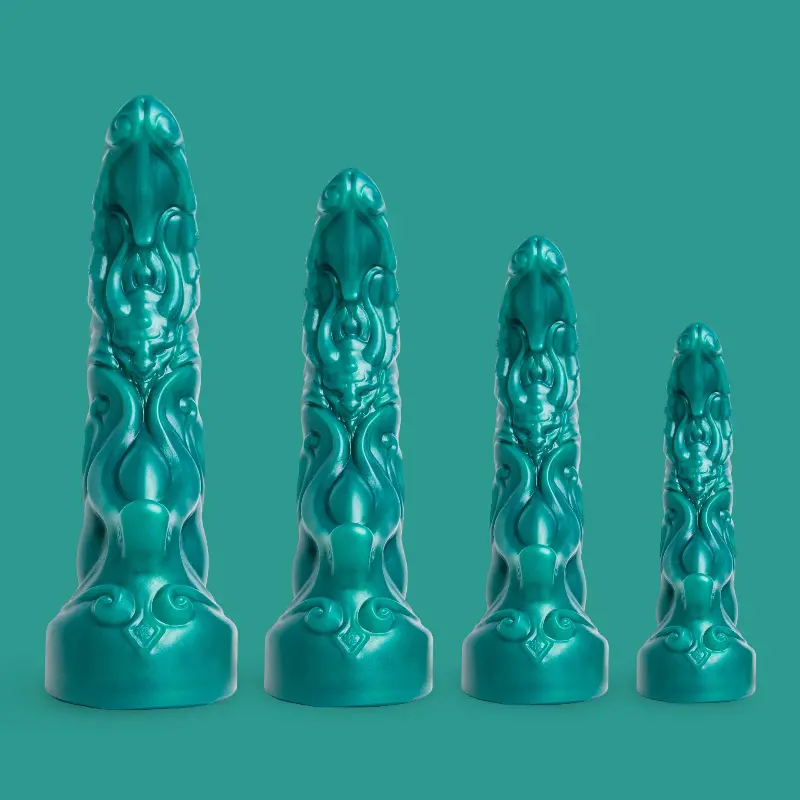 Hankey's Toys Oni Fantasy-Dildo, Basisprofil, 4 Größen | Dark-Ink