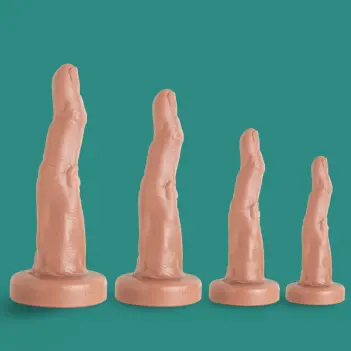 Hankey's Toys Midass Touch Fisting Dildo, finger shape | Dark-Ink