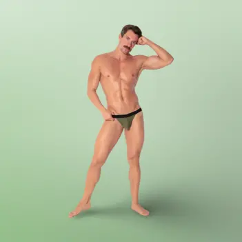 Jockstrap jacquard zèbre CODE 22, poche profilée, 2 coloris | Dark-Ink