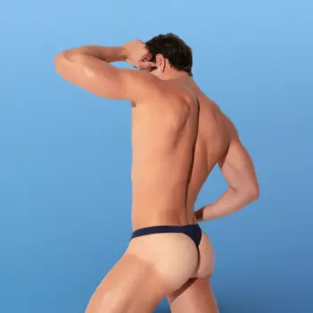 CODE 22 Bouquet Thong: All-Over Floral Print, Two Colours | Dark-Ink