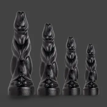Hankey's Toys Scimitar Fantasy-Dildo, konvex, 4 Größen | Dark-Ink
