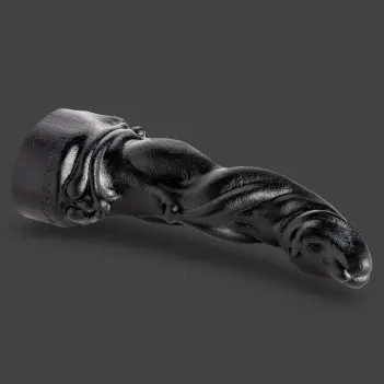 Dildo fantasy Scimitar Hankey's Toys, eje convexo, 4 tallas | Dark-Ink