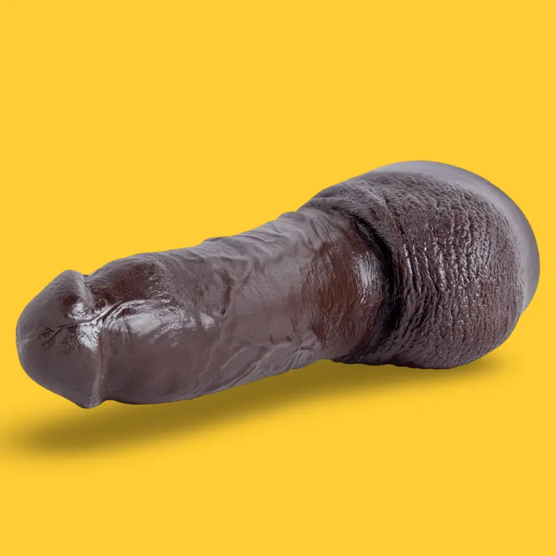 Hankey's Toys Krave Melanin Realistic Dildo, 4 sizes | Dark-Ink