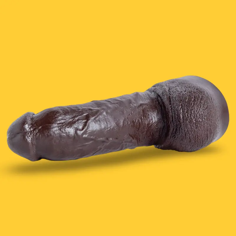 Hankey's Toys Krave Melanin Realistic Dildo, 4 sizes | Dark-Ink