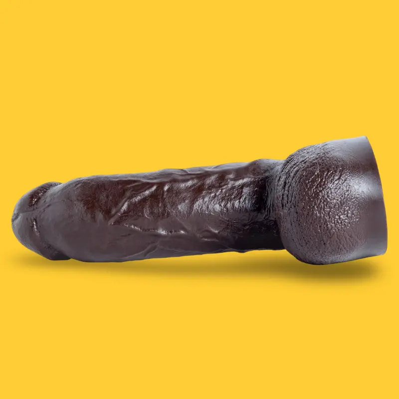 Hankey's Toys Krave Melanin Realistic Dildo, 4 sizes | Dark-Ink