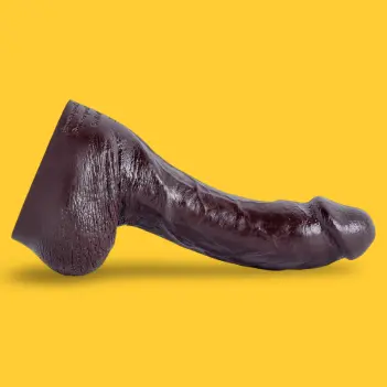 Hankey's Toys Krave Melanin Realistic Dildo, 4 sizes | Dark-Ink