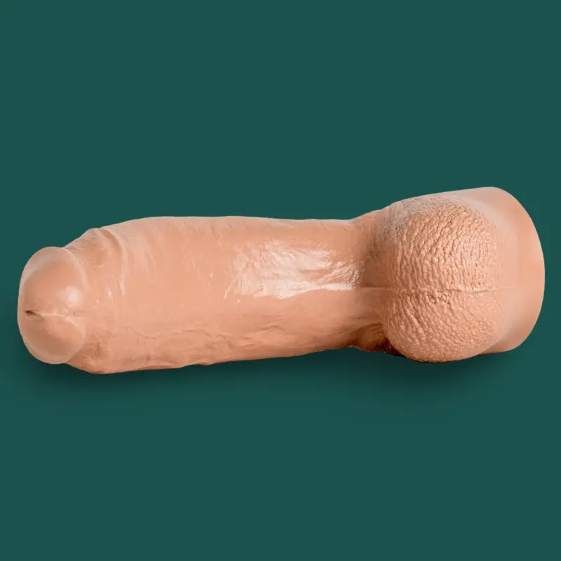 Hankey's Toys Lance Woods Realistic Dildo, downward curve | Dark-Ink
