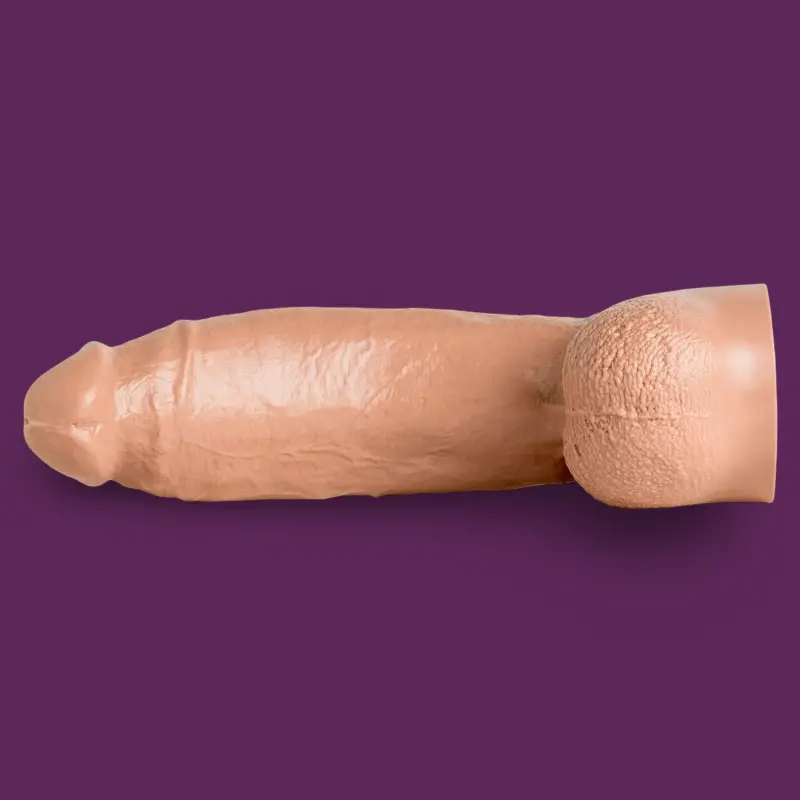 Hankey's Toys Lance Woods Realistic Dildo, downward curve | Dark-Ink