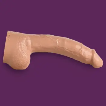 Hankey's Toys Lance Woods Realistic Dildo, downward curve | Dark-Ink