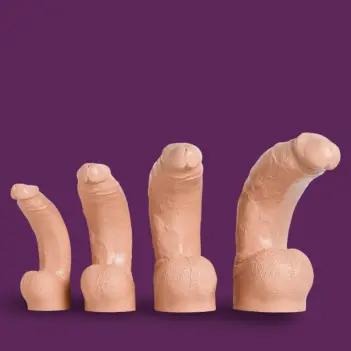 Dildo realista Lance Woods Hankey's Toys, curva descendente | Dark-Ink