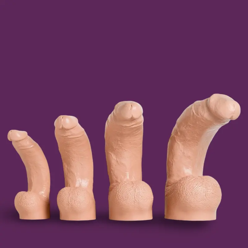 Hankey's Toys Lance Woods Realistic Dildo, downward curve | Dark-Ink