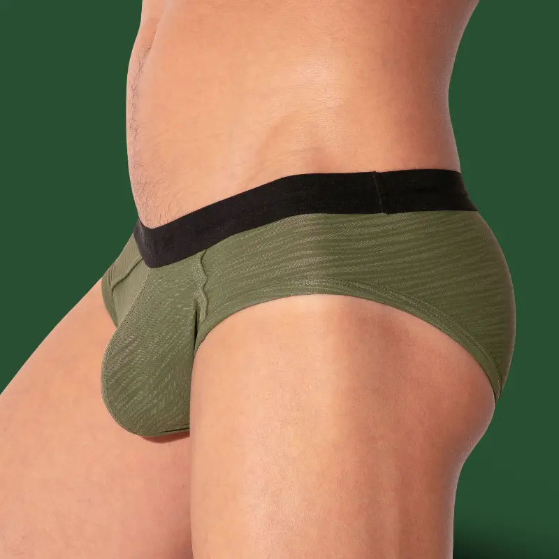 Slip jacquard cebra CODE 22, semitransparente, 2 colores | Dark-Ink
