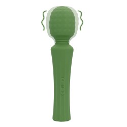 Powerful wand vibrator massager with still handle green