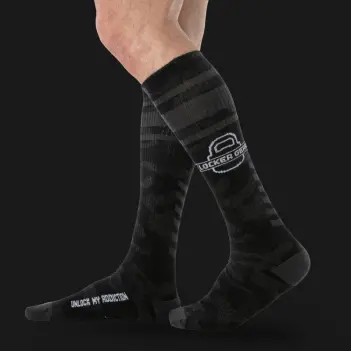 Locker Gear Full Military Knee High Socks, camo, 5 colors | Dark-Ink
