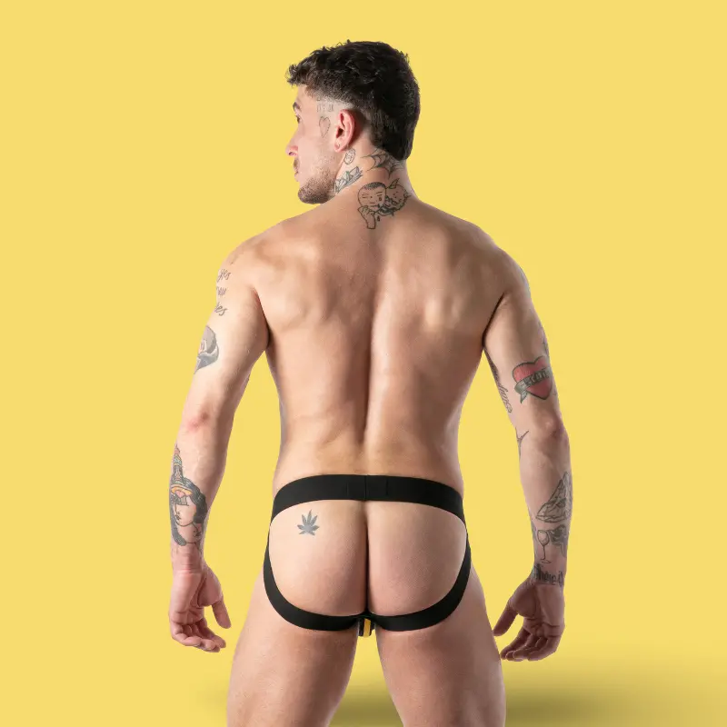 Jockstrap Full Military Access Locker Gear, mesh amovible | Dark-Ink