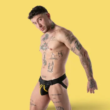 Jockstrap Full Military Access Locker Gear, mesh amovible | Dark-Ink