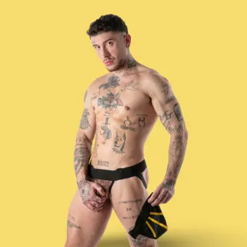 Jockstrap Full Military Access Locker Gear, mesh amovible | Dark-Ink