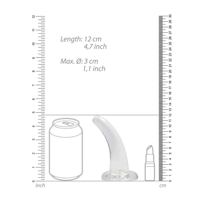 Non realistic crystal clear dildo 5"/11,5cm