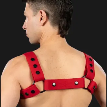 Harnais silicone Bulldog Mr S Leather Red, 100% vegan | Dark-Ink