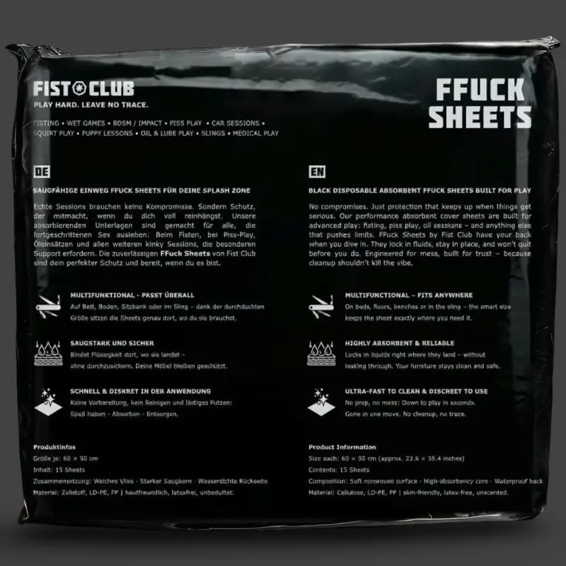 Fist Club FFUCK SHEETS High Performance Absorbers 15-Pack