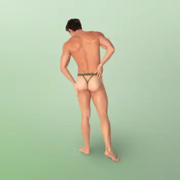 CODE 22 Zebra Thong: Semi-Sheer Jacquard, Two Colours | Dark-Ink