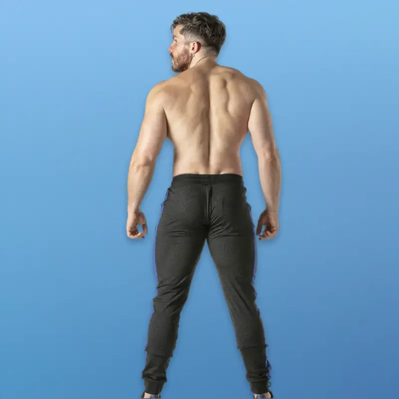 Jogger mesh Locker Gear, zip arrière caché sous tissu | Dark-Ink