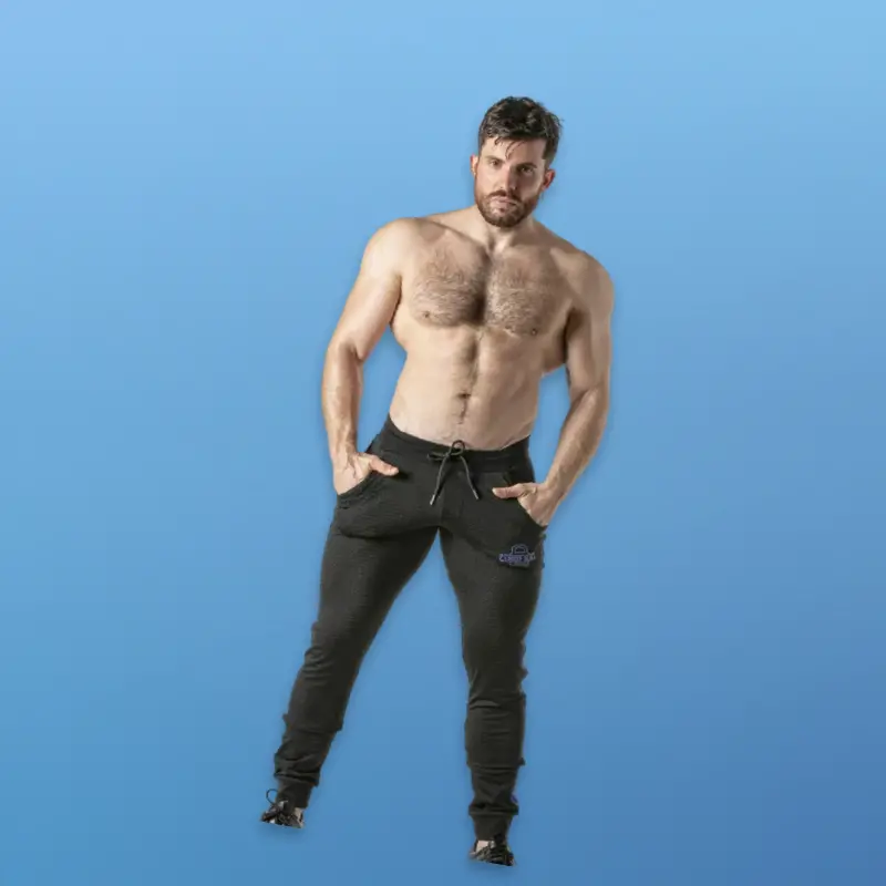 Jogger mesh Locker Gear, zip arrière caché sous tissu | Dark-Ink