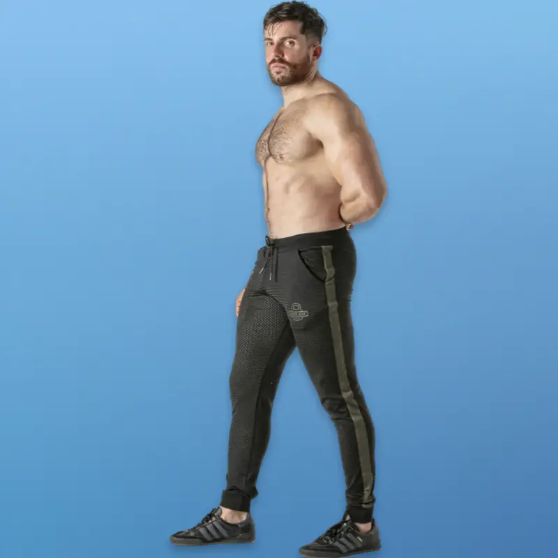 Jogger mesh Locker Gear, zip arrière caché sous tissu | Dark-Ink