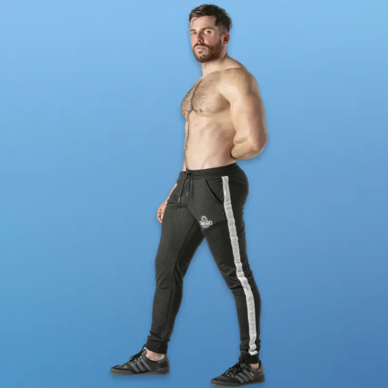Jogger mesh Locker Gear, zip arrière caché sous tissu | Dark-Ink