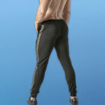 Jogger mesh Locker Gear, zip arrière caché sous tissu | Dark-Ink