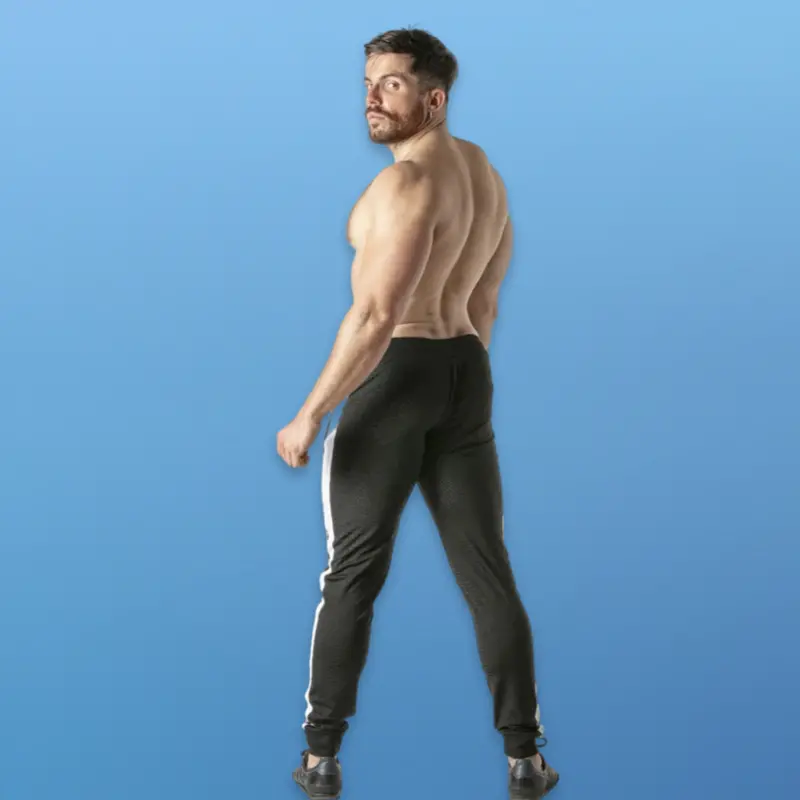 Jogger mesh Locker Gear, zip arrière caché sous tissu | Dark-Ink