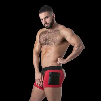 Locker Gear Cargo Short Chaps, punch-hole pockets | Dark-Ink