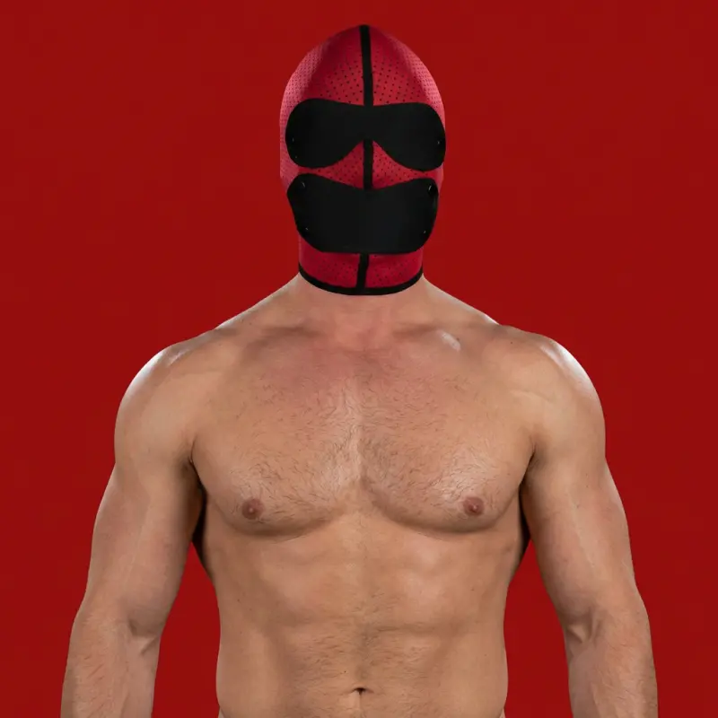 Cagoule fetish néoprène mesh Mr S Leather Sensory Hood | Dark-Ink