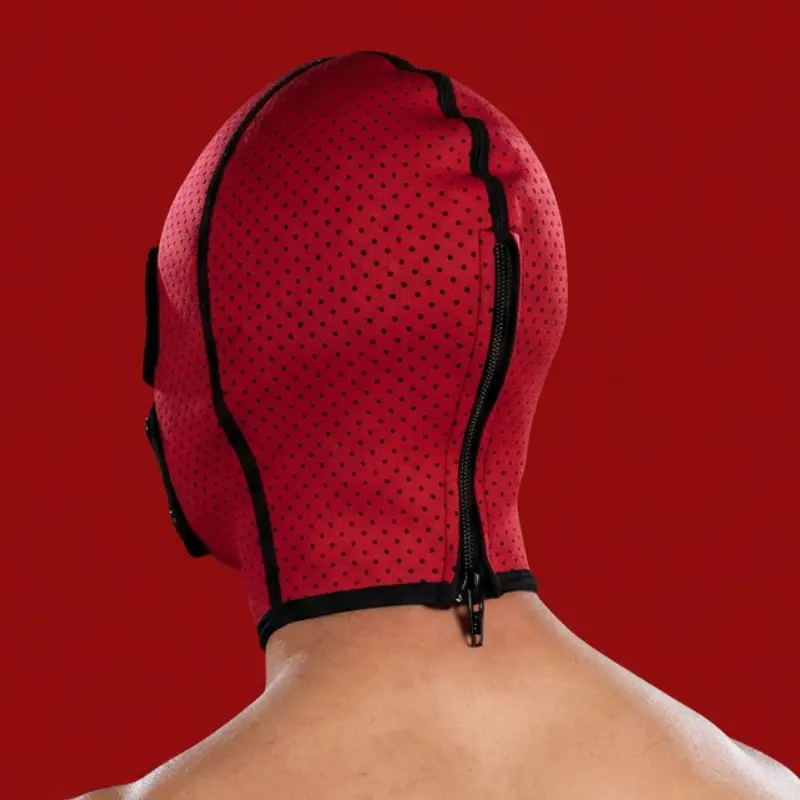 Cagoule fetish néoprène mesh Mr S Leather Sensory Hood | Dark-Ink